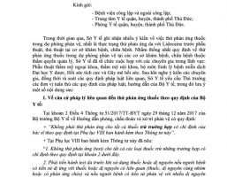 Công Văn về thử phản ứng thuốc tại các CS khám bệnh